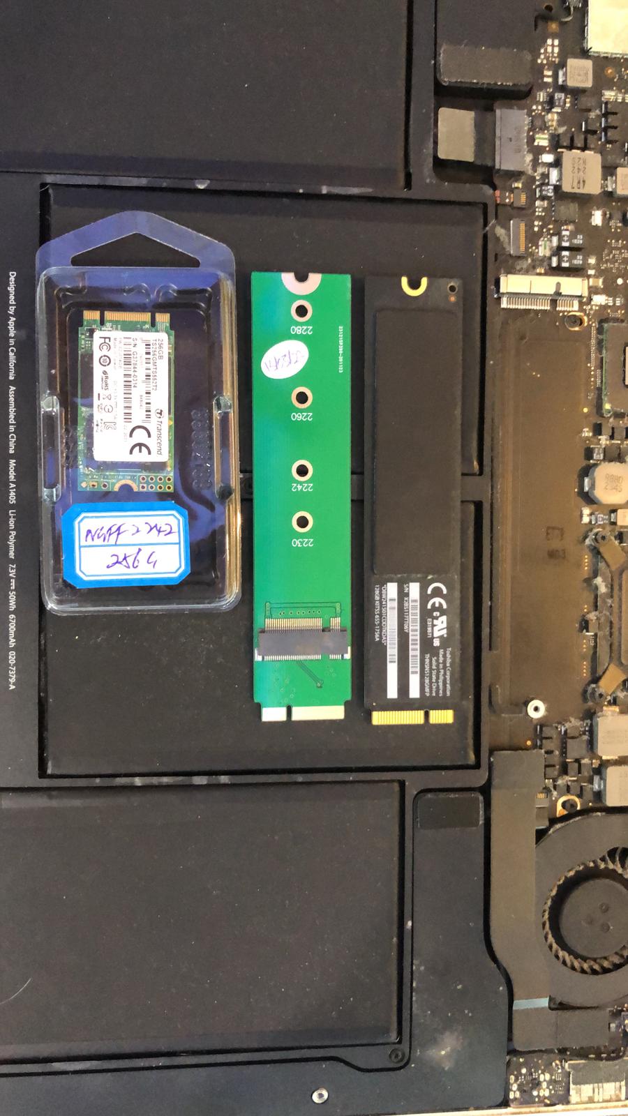 M.2 SATA SSD can't be paired with SSD NVME Converter on MacBook A1466 2012